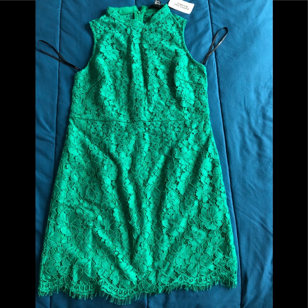 A beautiful green mini dress